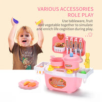 HKM-715347 Mini Play Kitchen Toy Set for Kids - Pretend Role Play Appliances, Unisex 2-4 Years, Plastic