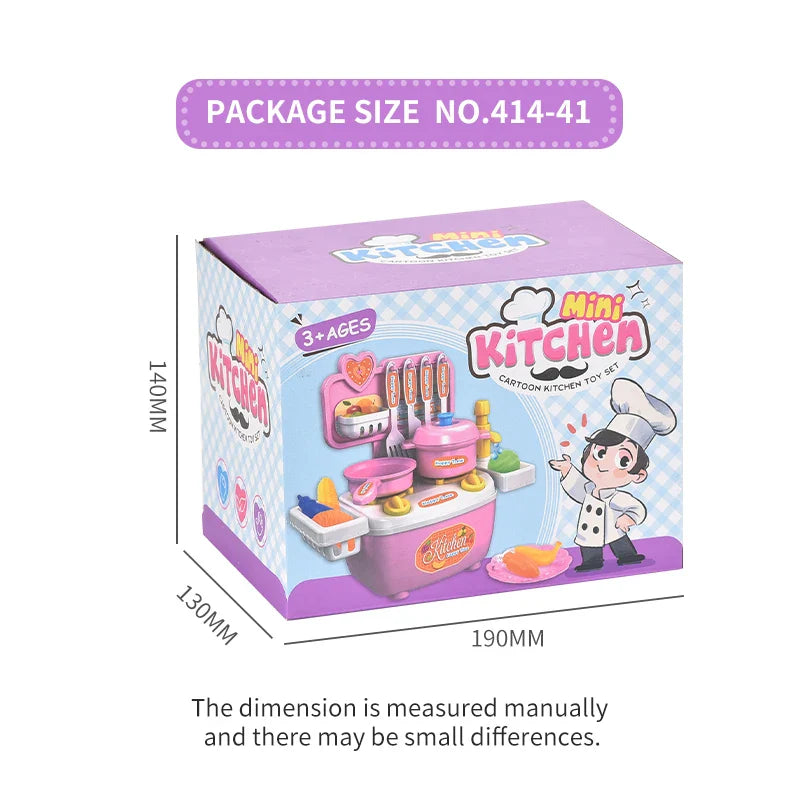 HKM-715347 Mini Play Kitchen Toy Set for Kids - Pretend Role Play Appliances, Unisex 2-4 Years, Plastic