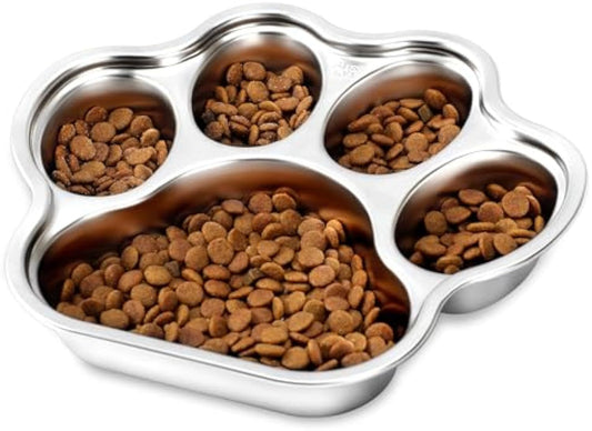 HKM-715603 Stainless Steel Slow Feeder Dog Bowl for Small to Medium Breeds - Non-Slip Design to Promote Healthy Eating