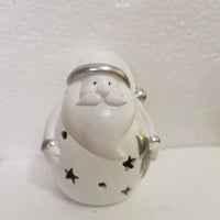 HKM-715859 Santa Claus and Snowman Resin LED Holiday Decoration Set
