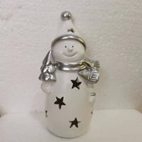 HKM-715859 Santa Claus and Snowman Resin LED Holiday Decoration Set