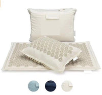 HKM-715923 Organic Linen Acupuncture Massage Cushion with Pillow and Bag - Relaxation and Restful Sleep Essentials