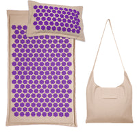 HKM-715923 Organic Linen Acupuncture Massage Cushion with Pillow and Bag - Relaxation and Restful Sleep Essentials