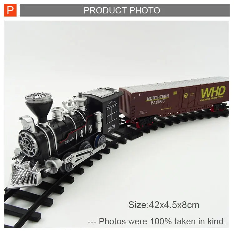 HKM-716051 Electric Train Toy Set for Kids - Railway Model, Plastic Construction, Ages 2-4
