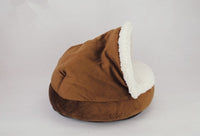 HKM-716051 Thickened Wool Half Roof Cat House for Cozy Retreats