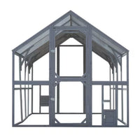 HKM-716243 Large Outdoor Chicken Coop with Waterproof Cover and Spacious Activity Area