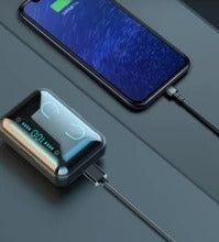 HKM-716307 Automatic Bluetooth Headset with Ergonomic Design and Multi-Device Charging Case