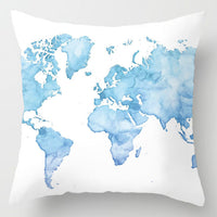 HKM-716307 Super Soft Printed Cushion Cover - Brushed Cloth & Imitation Linen, 45x45cm