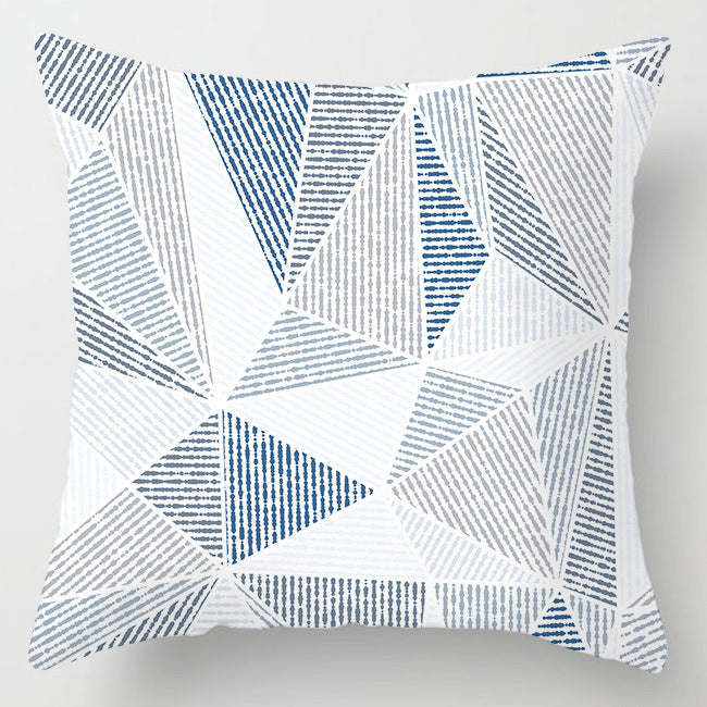 HKM-716307 Super Soft Printed Cushion Cover - Brushed Cloth & Imitation Linen, 45x45cm