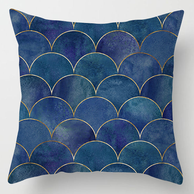 HKM-716307 Super Soft Printed Cushion Cover - Brushed Cloth & Imitation Linen, 45x45cm
