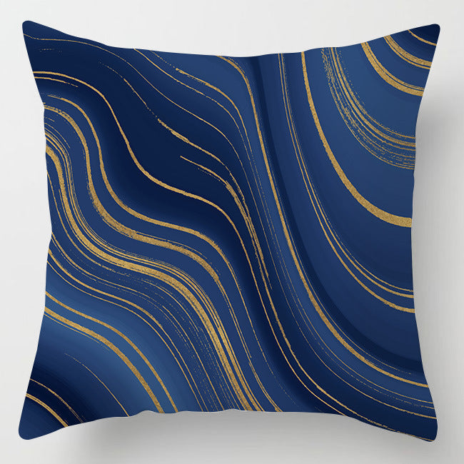 HKM-716307 Super Soft Printed Cushion Cover - Brushed Cloth & Imitation Linen, 45x45cm