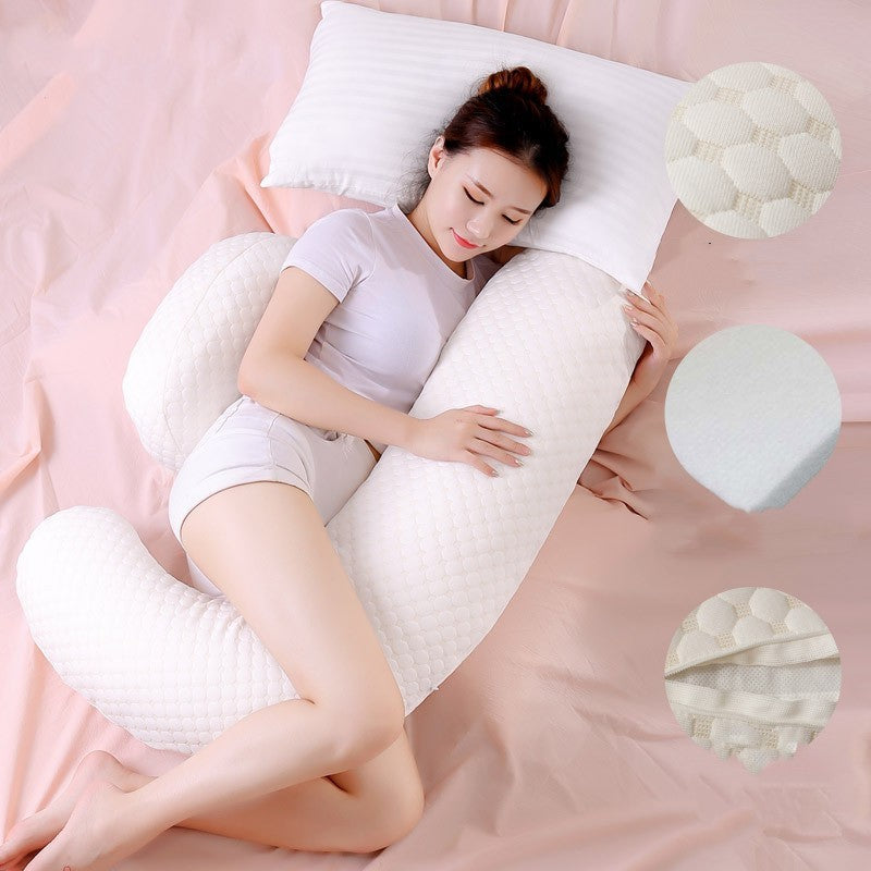 HKM-716371 Pregnant Women's Side Sleeping Pillow with Multifunctional Waist Protection