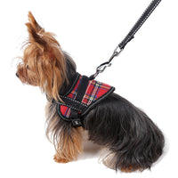 HKM-716435 Reflective Dog Seat Belt Harness with Traction Leash for Small Breeds