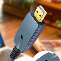 HKM-716435 USB Male to 6.35MM Male Audio Recording Cable for Notebook, 3 Meters, Oxygen-Free Copper