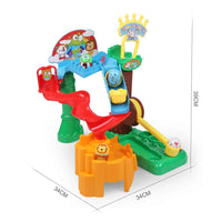 HKM-716499 Tumbler Slide Track Toy Set for Kids - DIY Assembly Race Track with Zoo Animals - Ages 3 and Up