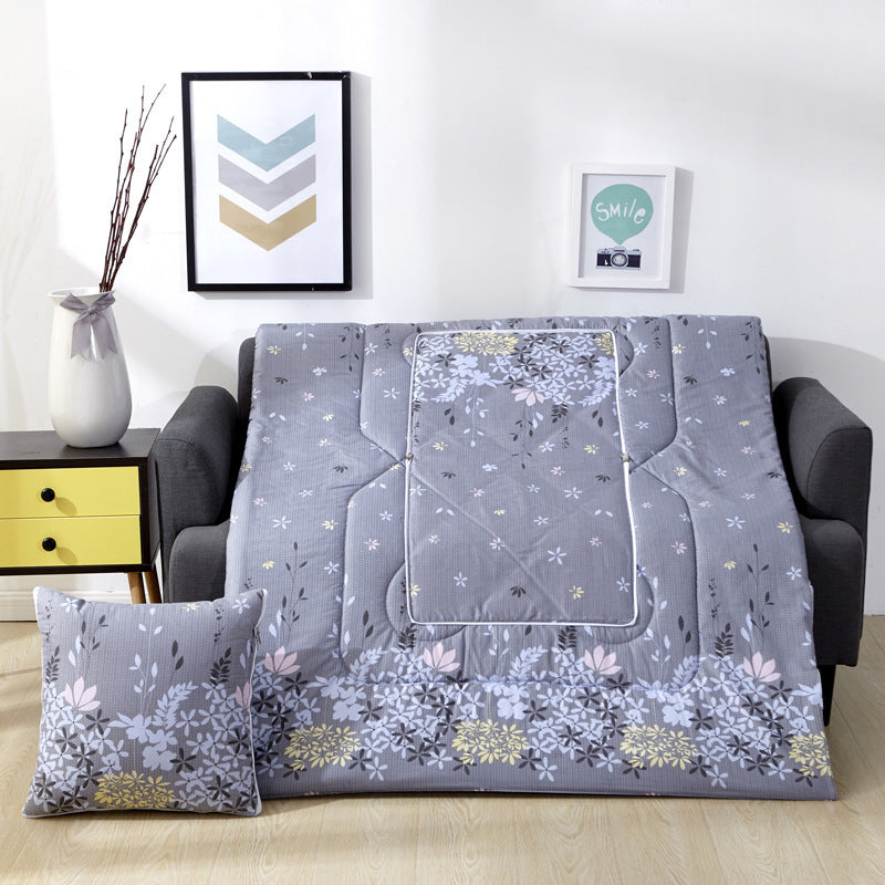 HKM-716563 Colorful Multifunctional Car Pillow and Quilt Set for Travel and Home Use