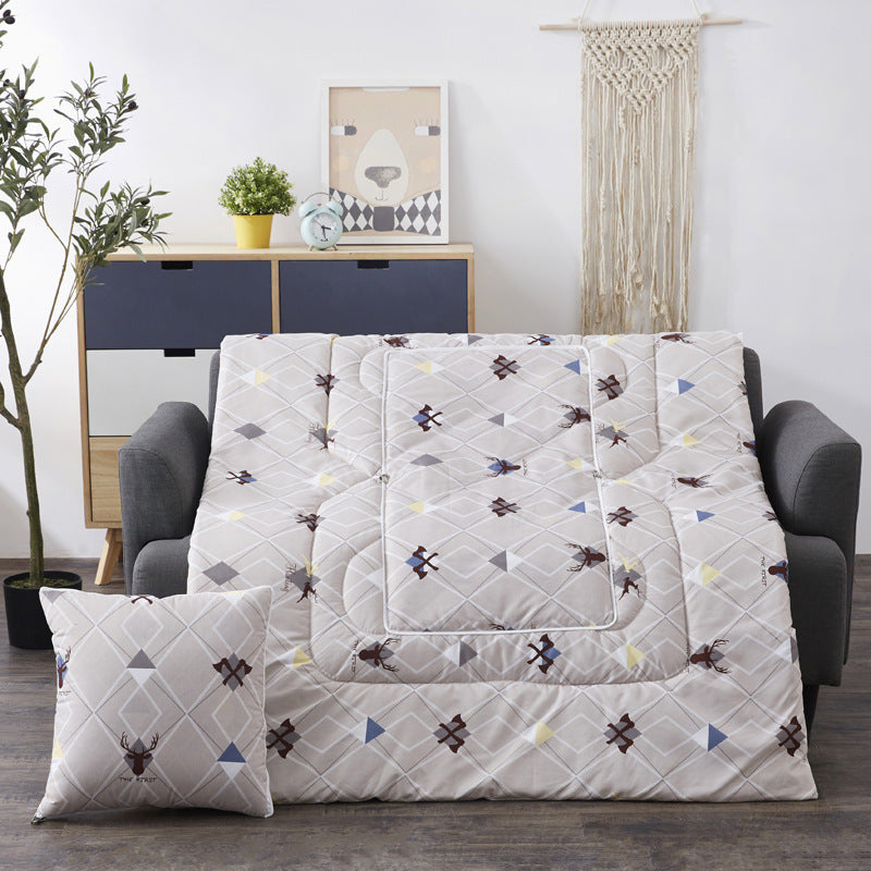 HKM-716563 Colorful Multifunctional Car Pillow and Quilt Set for Travel and Home Use