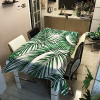 HKM-716627 Waterproof Modern Green Rectangle Tablecloth for Home Use