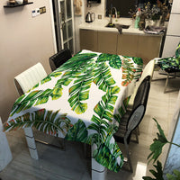 HKM-716627 Waterproof Modern Green Rectangle Tablecloth for Home Use