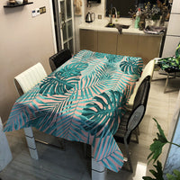 HKM-716627 Waterproof Modern Green Rectangle Tablecloth for Home Use