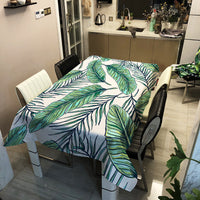 HKM-716627 Waterproof Modern Green Rectangle Tablecloth for Home Use