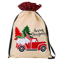 HKM-717011 Festive Forest Old Man Car Gift Bag - Imitated Linen Cloth, 70cm x 45cm