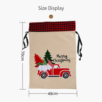 HKM-717011 Festive Forest Old Man Car Gift Bag - Imitated Linen Cloth, 70cm x 45cm