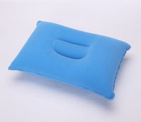 HKM-717075 Inflatable Travel Pillow with PVC Flocking Fabric - Various Colors Available