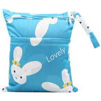 HKM-717075 Waterproof Diaper Storage Bag with Double Pockets – Versatile 30X36 Wet Bag for Baby Essentials