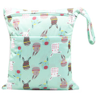 HKM-717075 Waterproof Diaper Storage Bag with Double Pockets – Versatile 30X36 Wet Bag for Baby Essentials