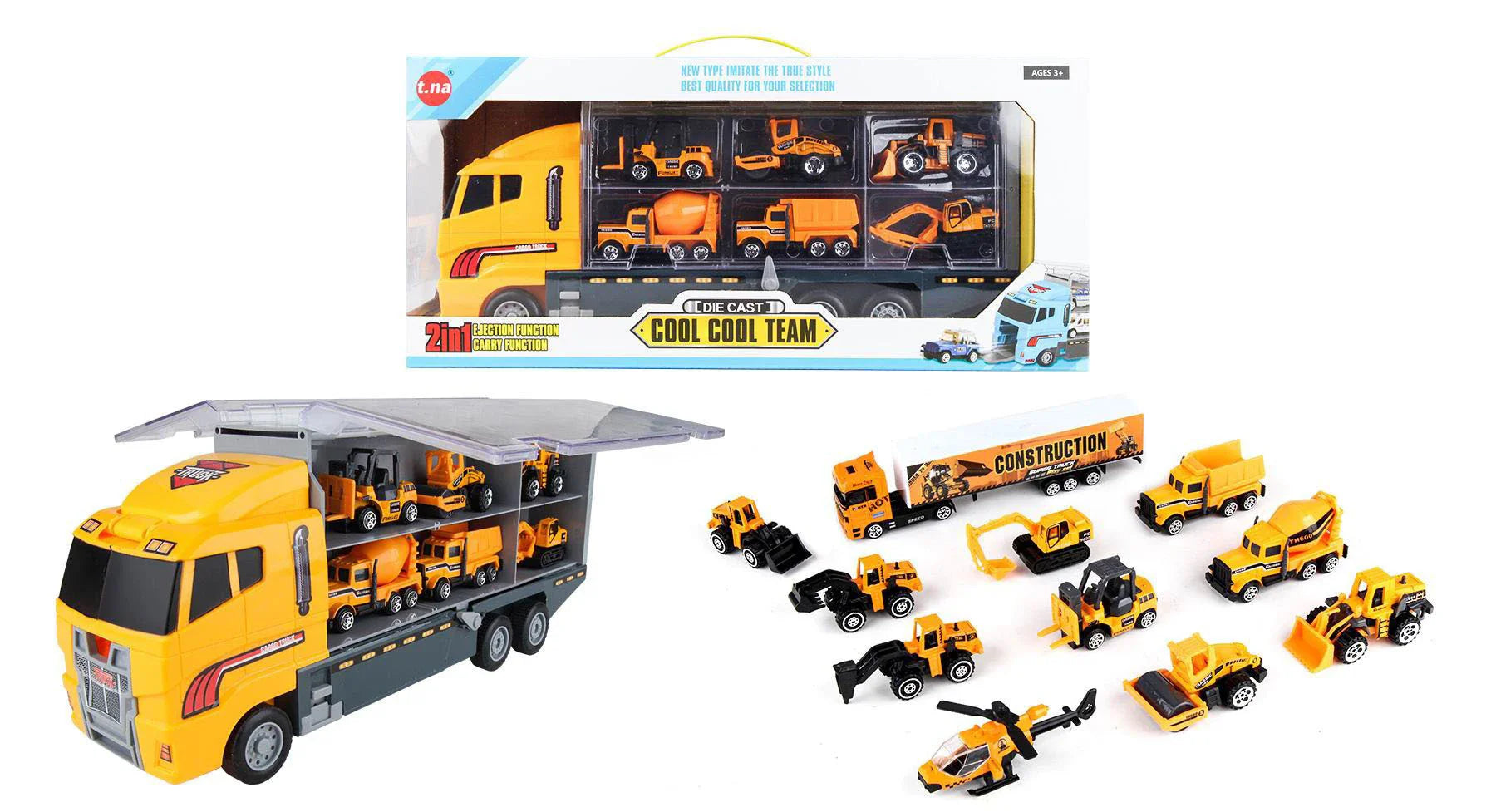 Kids Pretend Play Police Station Set with Die Cast Army Vehicle Mini Battle Toy Car Carrier Truck