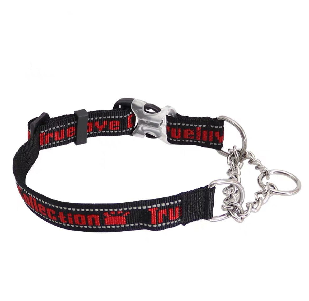HKM-717267 Reflective Stainless Steel Chain Collar for Large, Medium, and Small Dogs