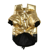 HKM-717395 Bright Leather Coat for Dogs - Warm Polyester Casual Pet Clothing