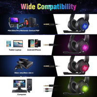 HKM-717459 ONIKUMA K19 RGB Gaming Headset with 50mm Speakers and Omnidirectional Microphone