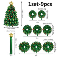 HKM-717523 Aluminum Foil Cartoon Christmas Tree Balloon Column Set - 9pcs