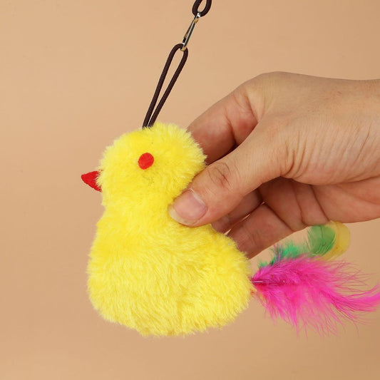 HKM-717587 Interactive Cat Toy with Retractable Teaser and Sound Rewards System