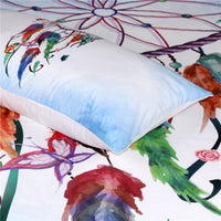 HKM-717715 Dreamcatcher Three-Piece Polyester Bedding Set with Duvet Cover and Pillow Shams