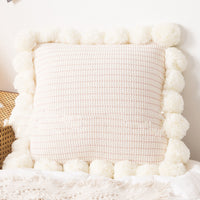 HKM-717779 Knitted Throw Pillow Cover - Nordic Modern Design, Available in Various Colors (45x45CM)