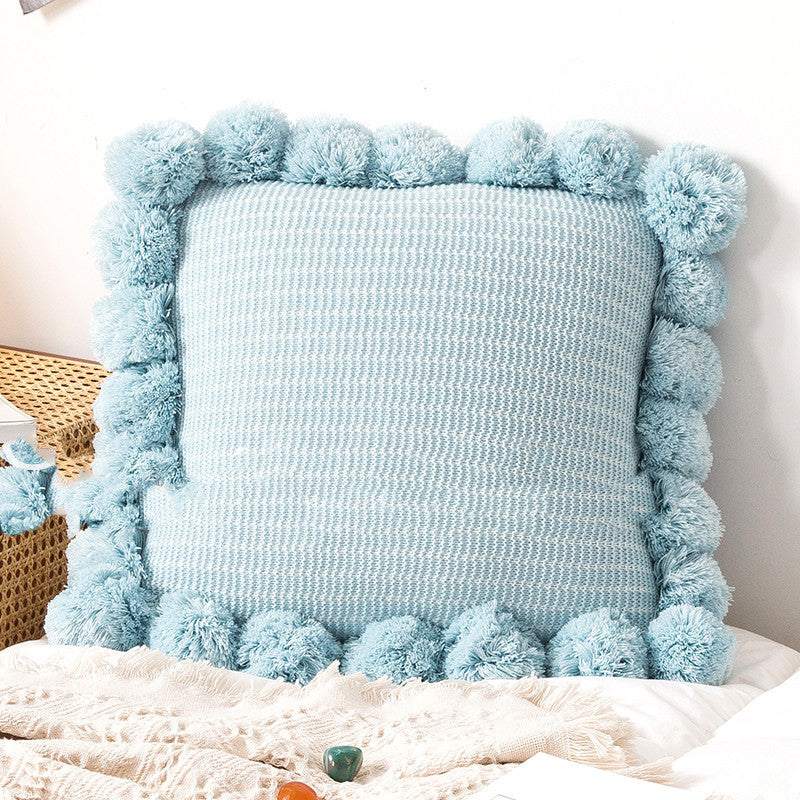 HKM-717779 Knitted Throw Pillow Cover - Nordic Modern Design, Available in Various Colors (45x45CM)