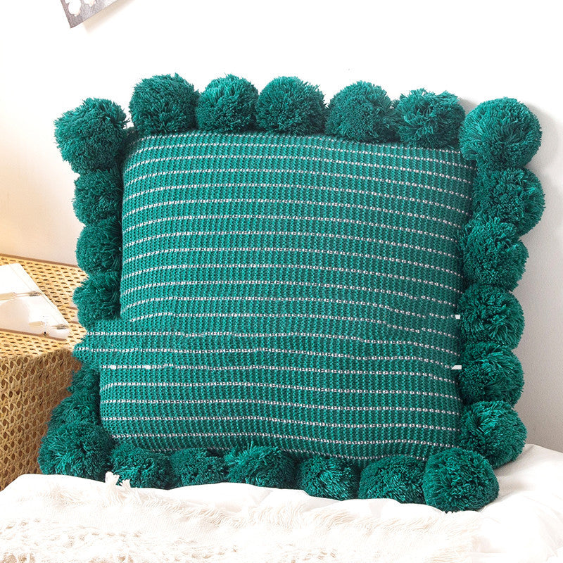 HKM-717779 Knitted Throw Pillow Cover - Nordic Modern Design, Available in Various Colors (45x45CM)