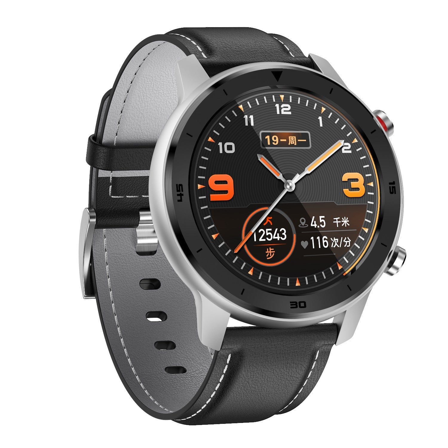 HKM-717907 DT78 Smart Sports Watch with IP68 Waterproof Rating, 1.3 Inch Color Display, Heart Rate Sensor, Compatible with Android & iOS