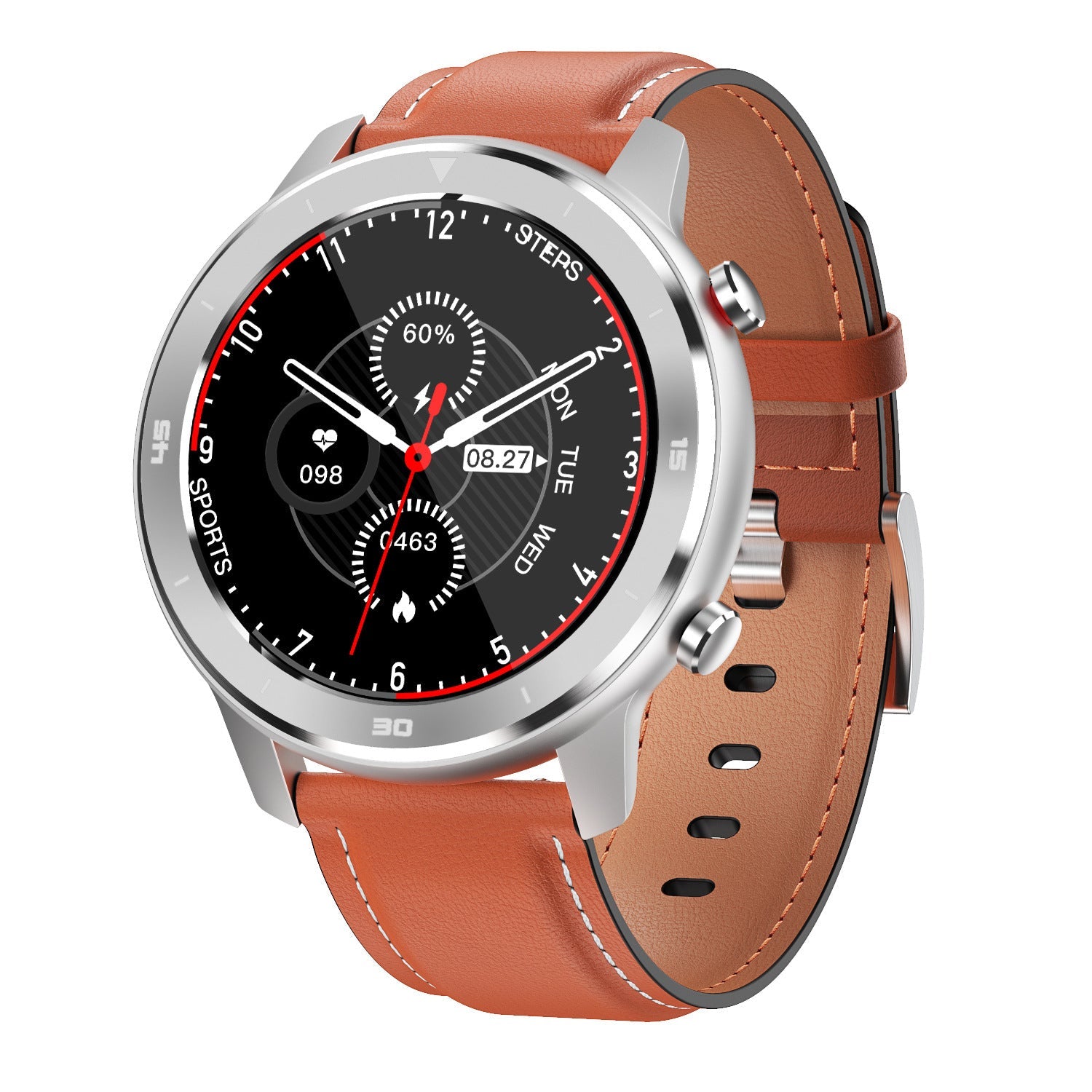 HKM-717907 DT78 Smart Sports Watch with IP68 Waterproof Rating, 1.3 Inch Color Display, Heart Rate Sensor, Compatible with Android & iOS