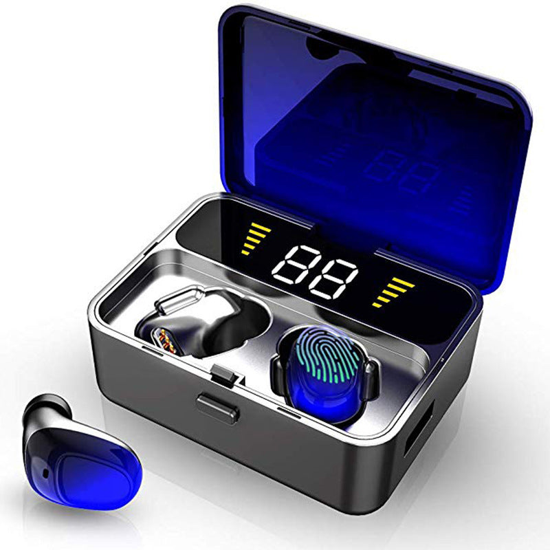 KTX-718099 Wireless Headset with Digital Display and Gradient Color, Bluetooth 5.0, 20m Range, Stereo Sound, Voice Control, Multi-Point Connection