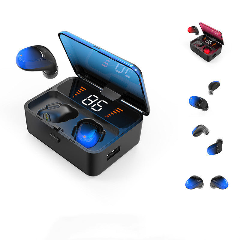 KTX-718099 Wireless Headset with Digital Display and Gradient Color, Bluetooth 5.0, 20m Range, Stereo Sound, Voice Control, Multi-Point Connection