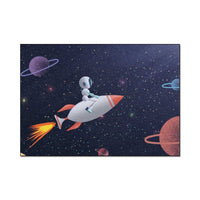 HKM-718227 Cute Cartoon Robot Area Rug - Soft Velvet Non-Slip Mat for Home and Hotel Use, Multiple Sizes Available