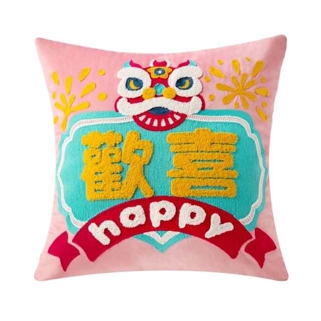 HKM-718227 Decorative Chinese Style Sofa Cushion - Various Sizes Available