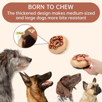 HKM-718227 Durable TPR Dog Donut Chew Toy with Squeaker for Indoor and Outdoor Play, Ideal for Teeth Grinding and Fetching