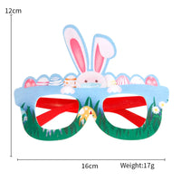 HKM-718227 Easter Bunny Photo Booth Glasses with Colorful Egg Frames for Spring Celebrations
