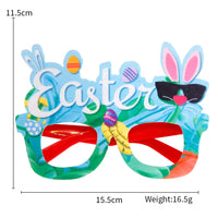 HKM-718227 Easter Bunny Photo Booth Glasses with Colorful Egg Frames for Spring Celebrations