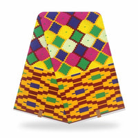 HKM-718227 Plant Print African Batik Cotton Wax Cloth - 100% Cotton, Lightweight, 115cm Wide